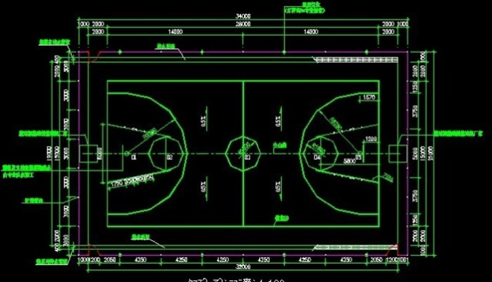 篮球场地标准尺寸平面图及相关规定介绍-第3张图片-www.211178.com_果博福布斯